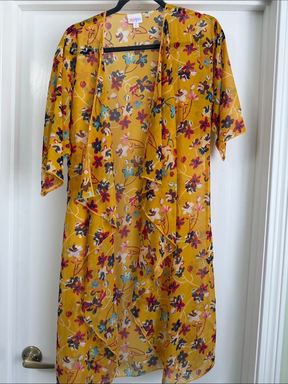 LuLaRoe Shirley Floral Kimono Cover Up Small S
